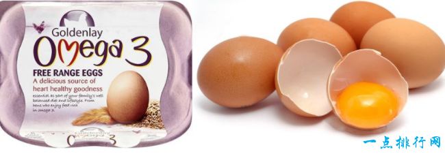 十大健康食品之一：ω-3脂肪酸鸡蛋