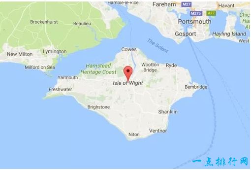 英格兰怀特岛（大概面积：147平方英里）