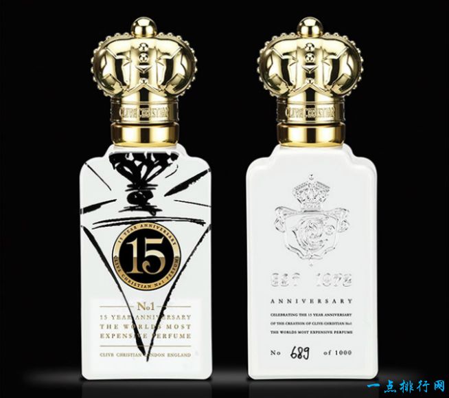 世界十大最贵的香水排行榜：克莱夫基督教1号 - 每盎司2,350美元