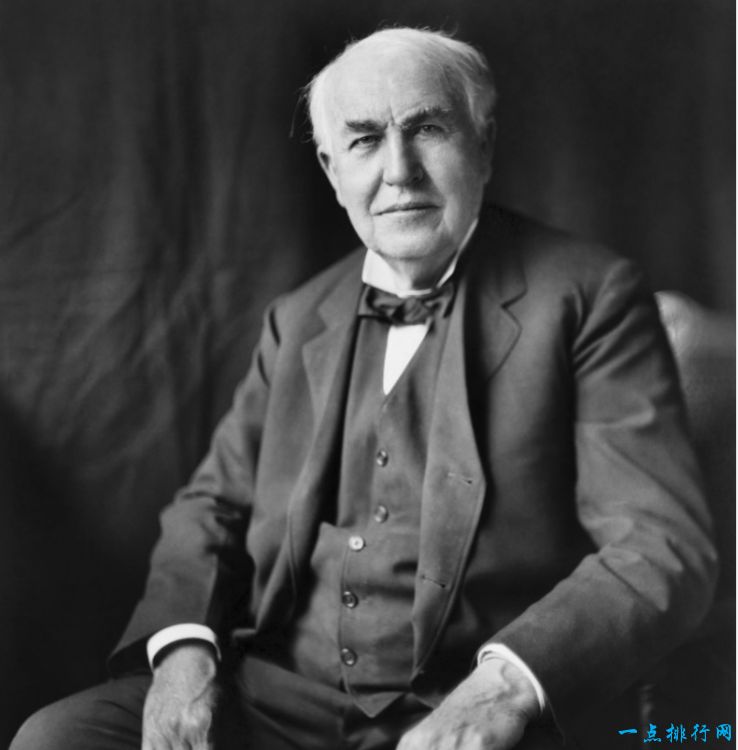 历史上最有钱的发明家排行榜：托马斯·阿尔瓦·爱迪生-估计今天的净值:2亿美元