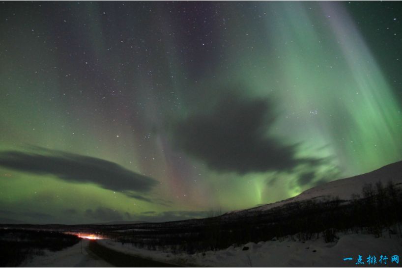 世界上最美丽的旅游景点排行榜：北极光