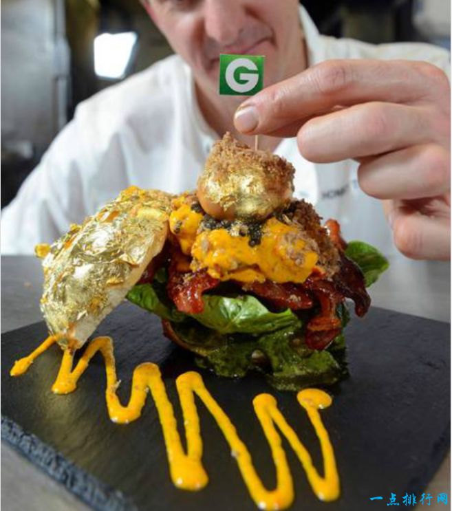 世界上最贵的食物排行榜：Glamburger 1700美元