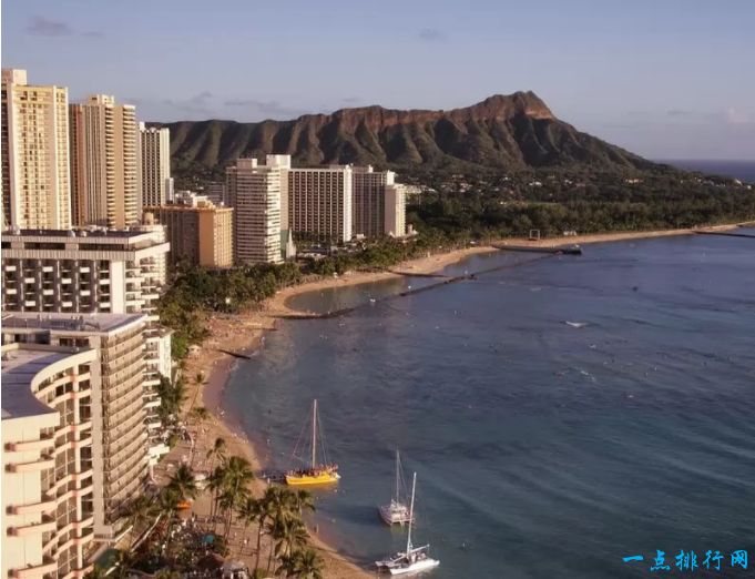 世界十大最佳海滩城市排行榜：美国夏威夷檀香山