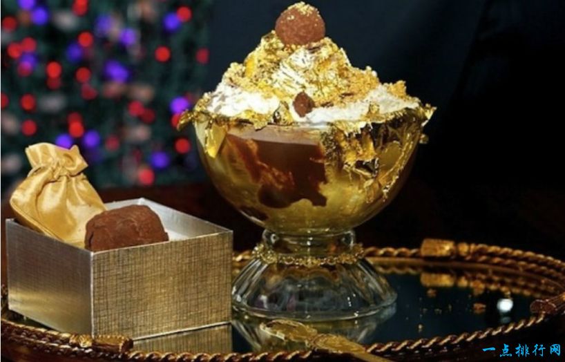 世界上最贵的食物排行榜：高级冻巧克力冰淇淋圣代 25000美元