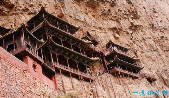 世界上最危险的寺庙，恒山悬空寺立于悬崖峭壁间